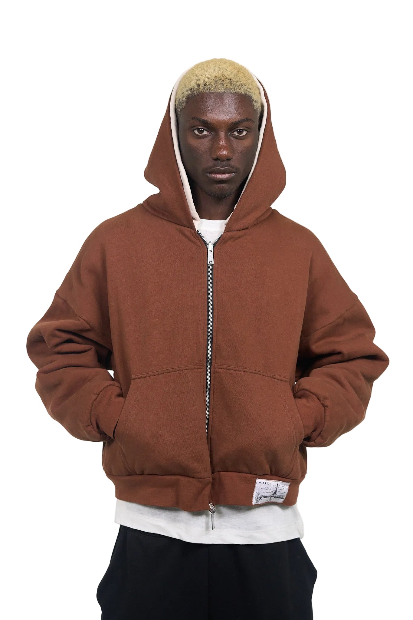 3 SIGNATURE ZIP - (BROWN/BEIGE)
