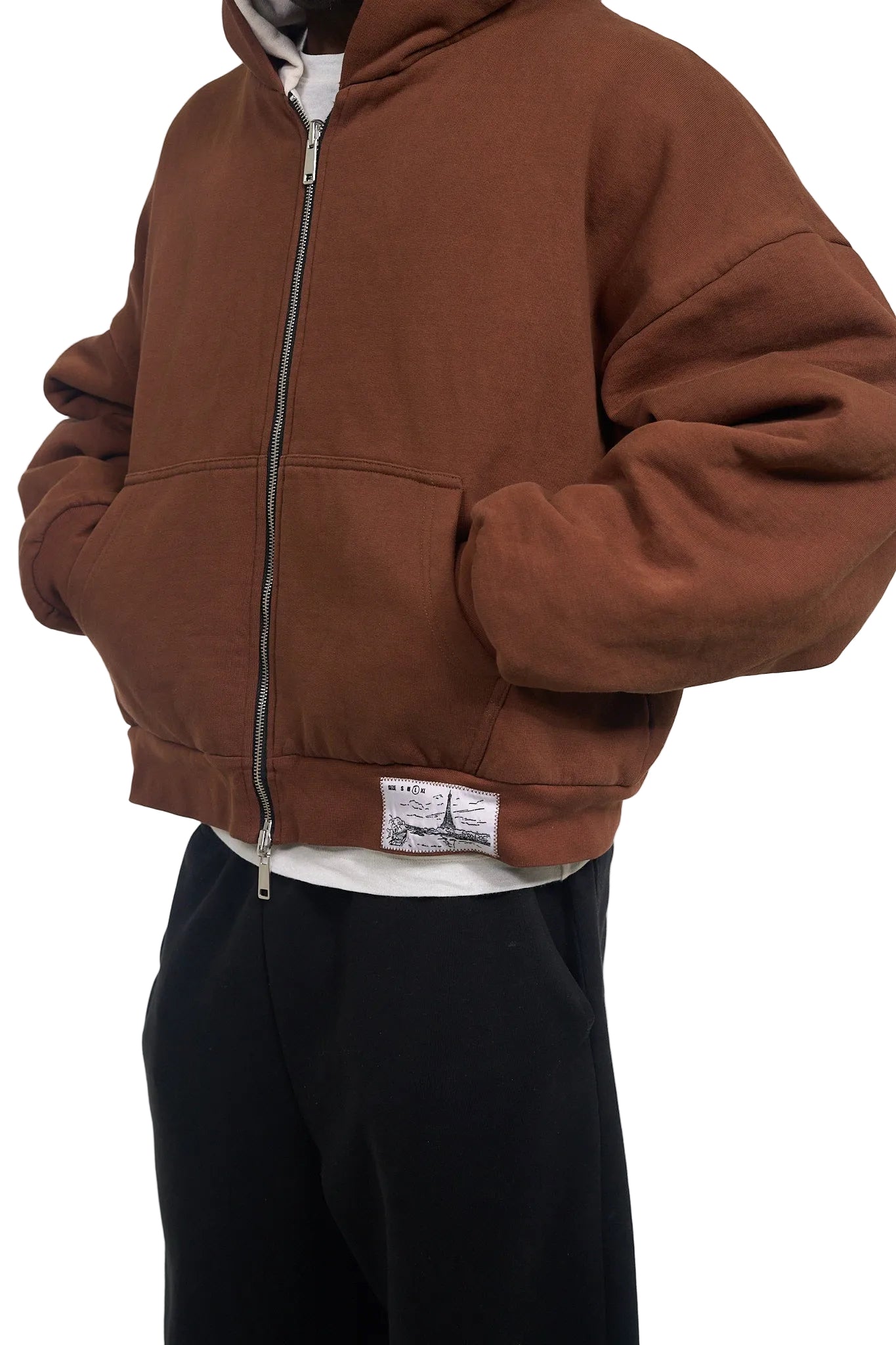 3 SIGNATURE ZIP - (BROWN/BEIGE)