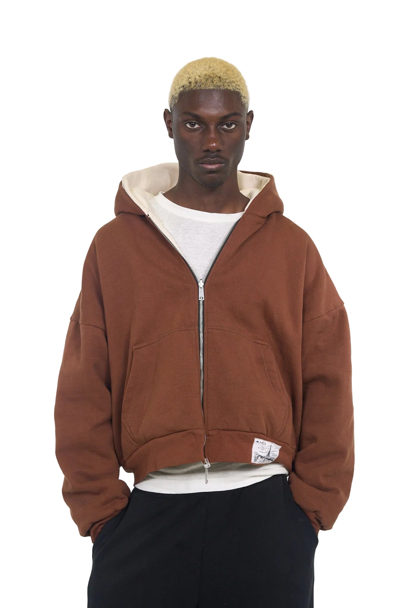 3 SIGNATURE ZIP - (BROWN/BEIGE)